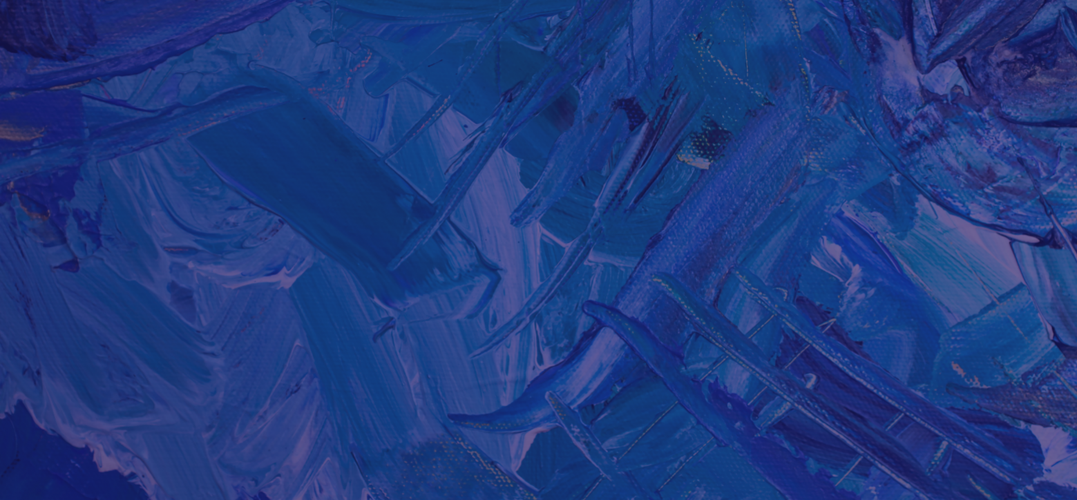 blue overlay over painterly background