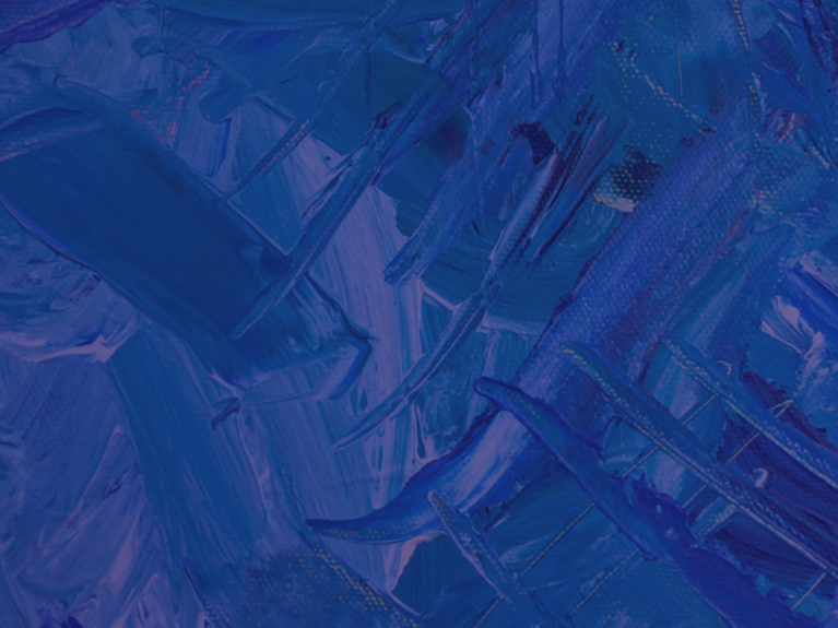 blue overlay over painterly background